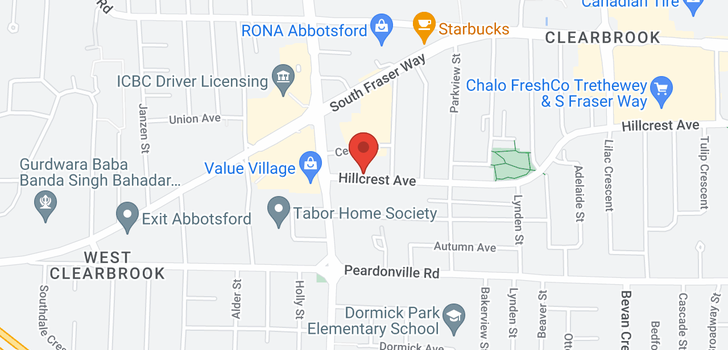 map of 102 32059 HILLCREST AVENUE
